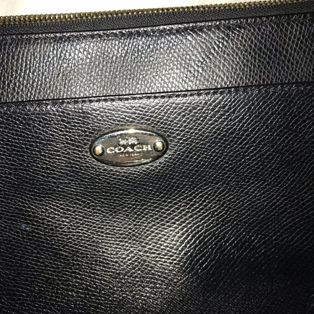 Coach black leather purse or wristlet - Vintage